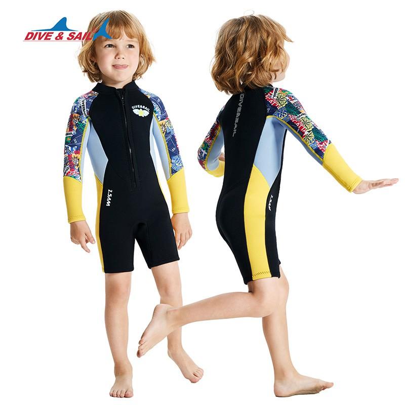 DIVESAIL Kinder 2,5mm Vollneoprenanzug Schnorcheln Surfen Tauchen Wärme Schutz Outdoor Wassersport