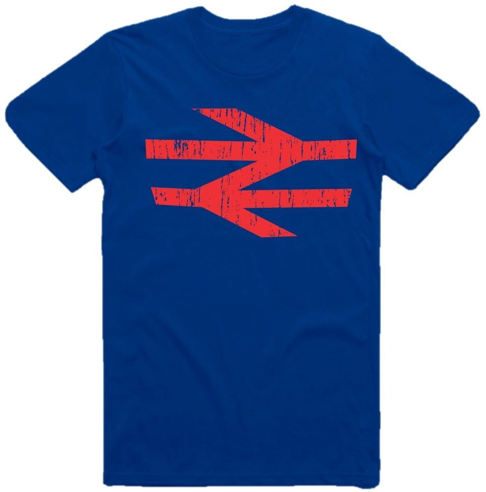 

British Rail Logo T-Shirt As Worn by Damon Albarn Retro arrows Railway Men Kids L