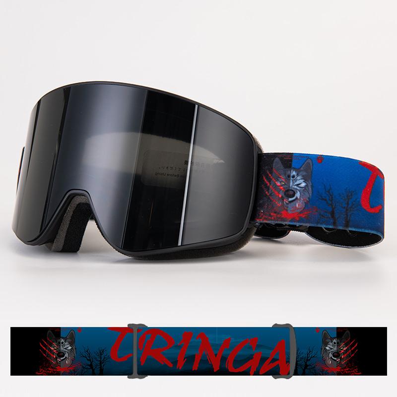 Ochelari de schi HD Mirror Straturi duble UV400 Anti-aburire Snowboard Snowboard Mască de schi Ochelari