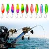 10Pcs Trout Fishing Spoon Lure Set Single Hook Trout Lures Sequin Baits Fishing Jig Spoon Lures Hard Metal Baits