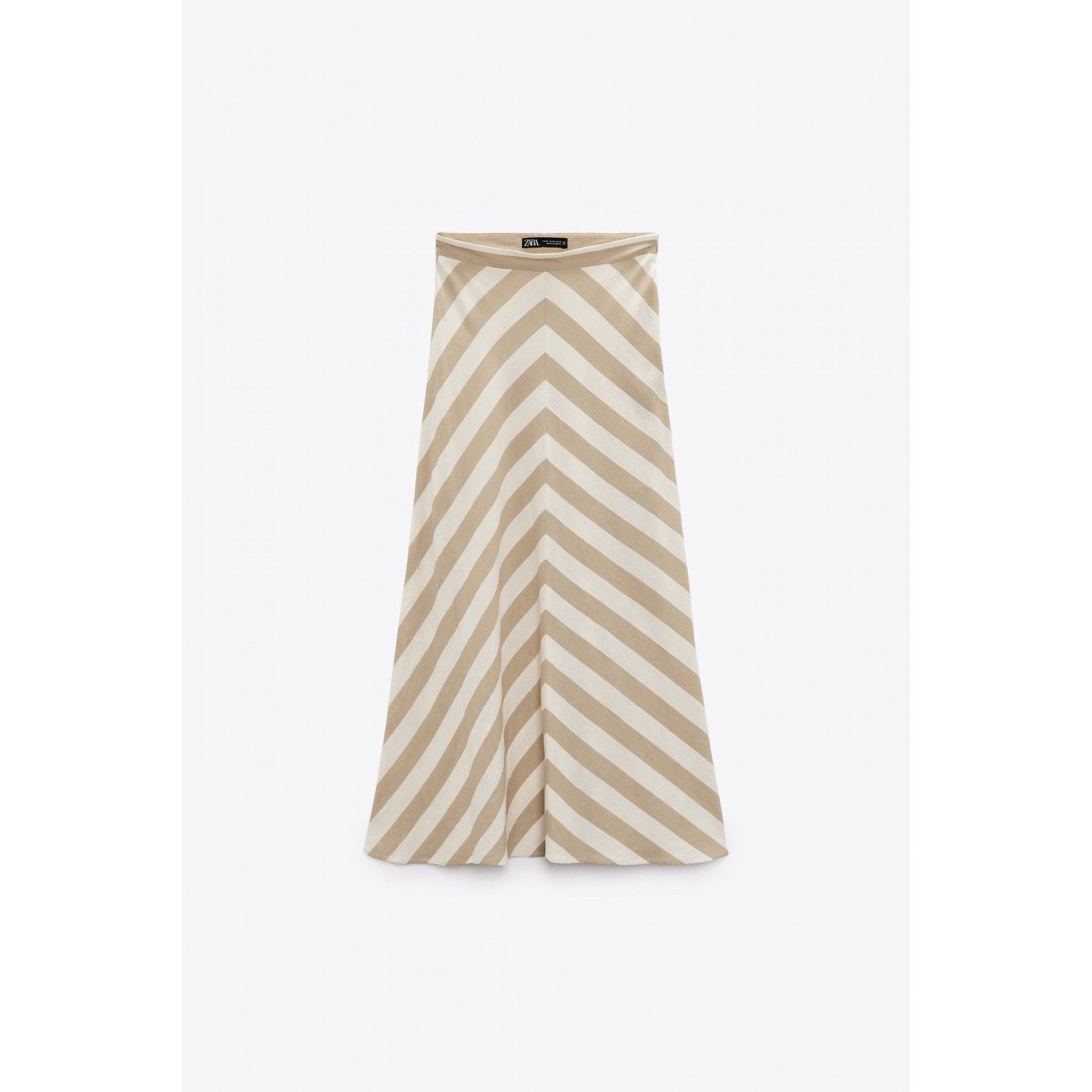 

LINEN BLEND MIDI SKIRT