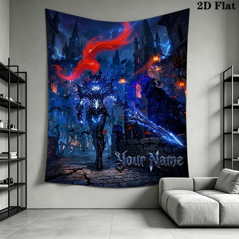 Name Custom Igris Wall Tapestry Aesthetic Wall Hanging Printed Fabric Blanket Decorative Tapestries for Bedroom Living Room Home Decor