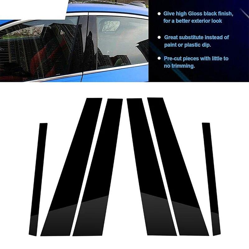 Dekorasjon av bilstolper Styling Vinduslistedeksel Klistremerker for BMW 7-serie F01 F02 2009-2015