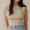 Antomas Ribbed Sleeveless Knit - Beige