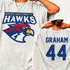 Off Campus Briar Hawks Garrett Graham Graphics Unisex Cotton Shirt 2026 New Men's Women's O-neck Ice Hockey Jersey T-shirt Daily Wear Cool Top