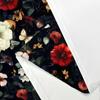 Dark Floral Garden Tapestry, Vintage Red White Rose Print Large Wall Hanging for Bedroom Living Room Aesthetic Home Decor