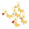 5PCS Alloy Good Luck Tokens Keyring with Horse Symbol for 2026 Year of Horse Chinese Zodiacal Animal Decoration