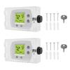 2Pcs Large Universal Thermostat Lock Box with Modifiable Password, Clear Thermostat Guard Cover