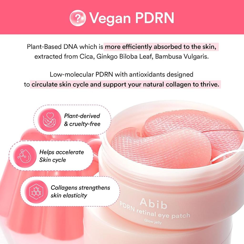ABIB Eye Patch 60pcs/Glutathiosome Kojic Acid/ PDRN Retinal /Collagen
