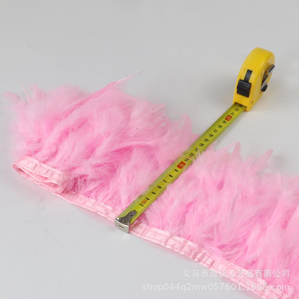 Turkey Feather Cloth Edge Diy Car Doll Decorative Material Fire Lace Dress Skirt 1M/Bag