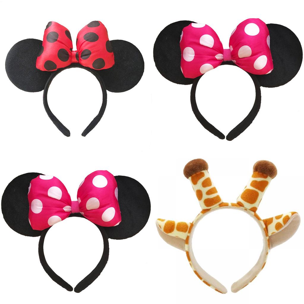Cartoon Minnie Mickey Ear Headband For Adults And Children Cute And Sparkly Butterfly Bow Hair Accessories