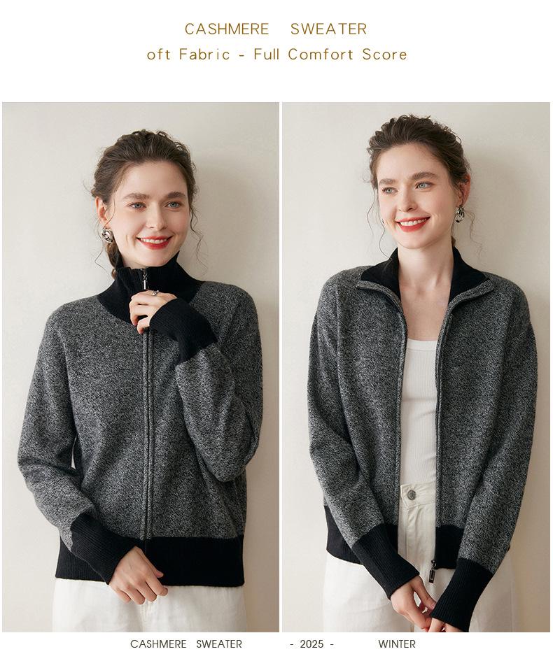 Women's Thick Cashmere Lapel Sweater - New Autumn/Winter Knitted Top