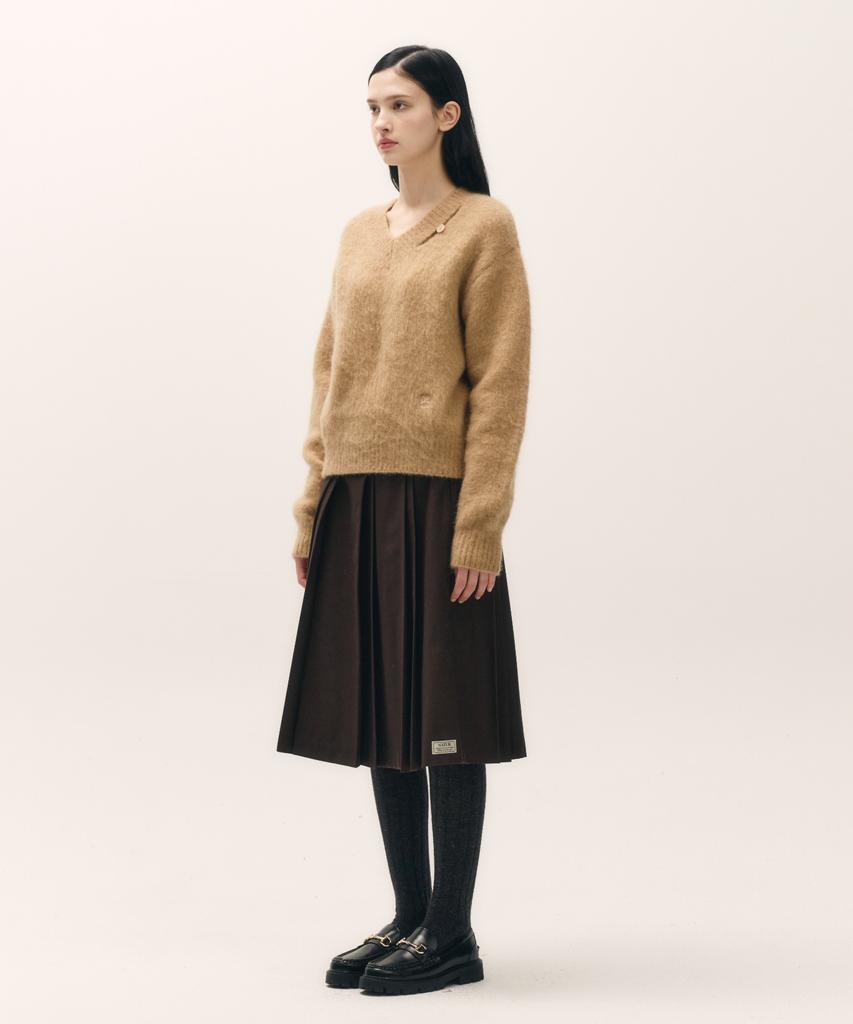 Seteo Two-Tone Mohair Blend Knit Heritage Brown
