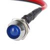 set Car LED Indicator Lights Metal 5mm 12V 5 Colors Prewired Leads Dash Lights Pre-wired LED Metal Indicator