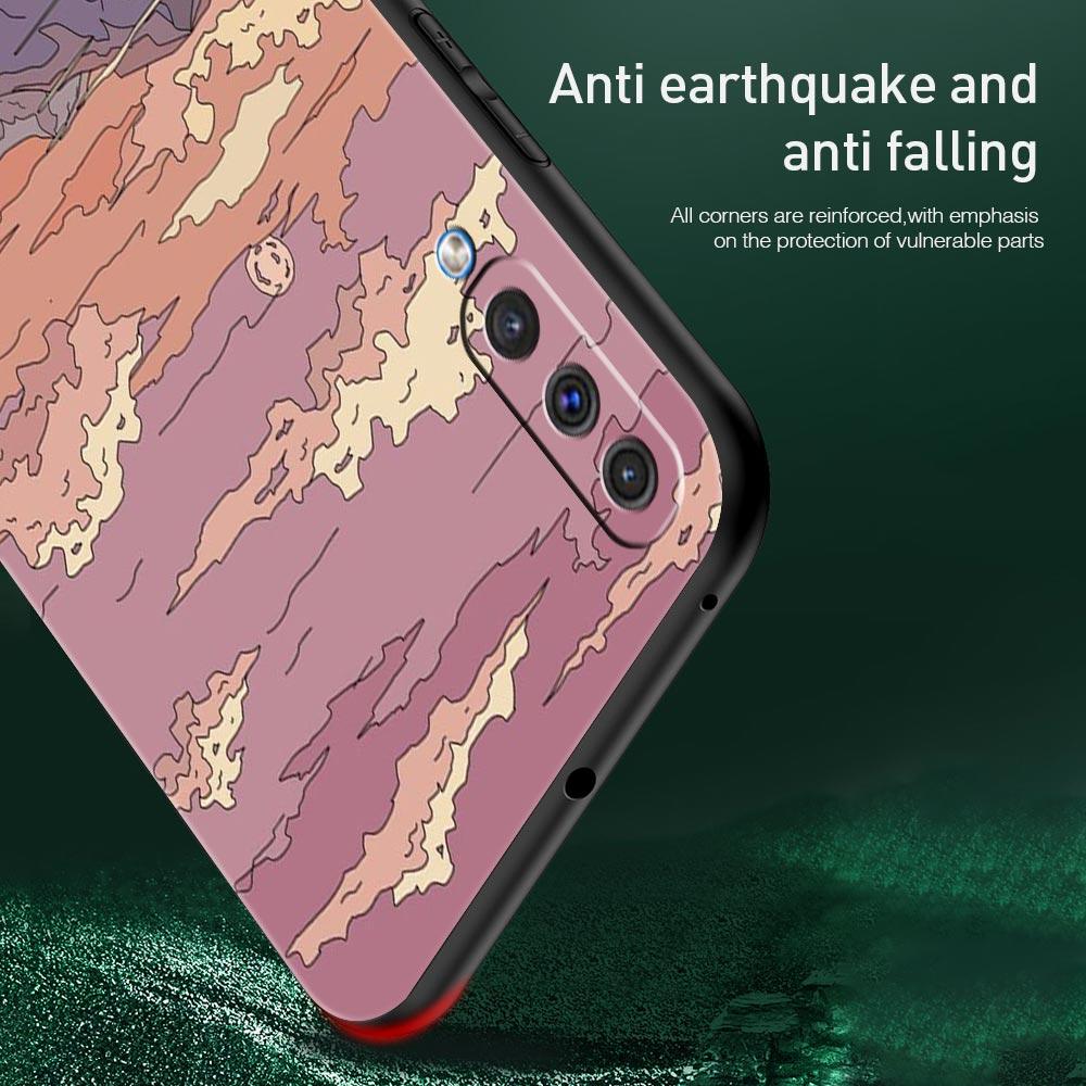 INS Korean Sunset Scenery Case For Samsung A12 A14 A32 A50 A70 A20E A20S A10 A10S A22 A30 A40 A34 A54 A42 A52 5G A02S A04s Cover