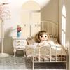 1:12 Doll House Vintage Miniature Bed Mini Realistic Bed New Metal Dollhouse Bed