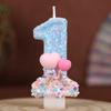 Creative Balloon Numbers Birthday Candles Cake Decoration Party Holiday One Year Old Handmade Candles 0-9