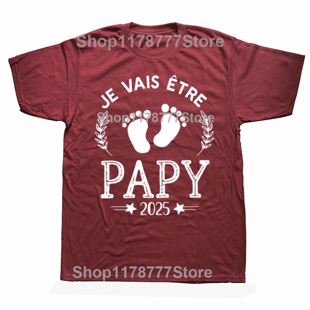 I Will Be A Grandpa In 2025 T Shirt Retro French Humor Future Grandfather Gift Mens Clothing Soft 100 Cotton EU Size Tshirts