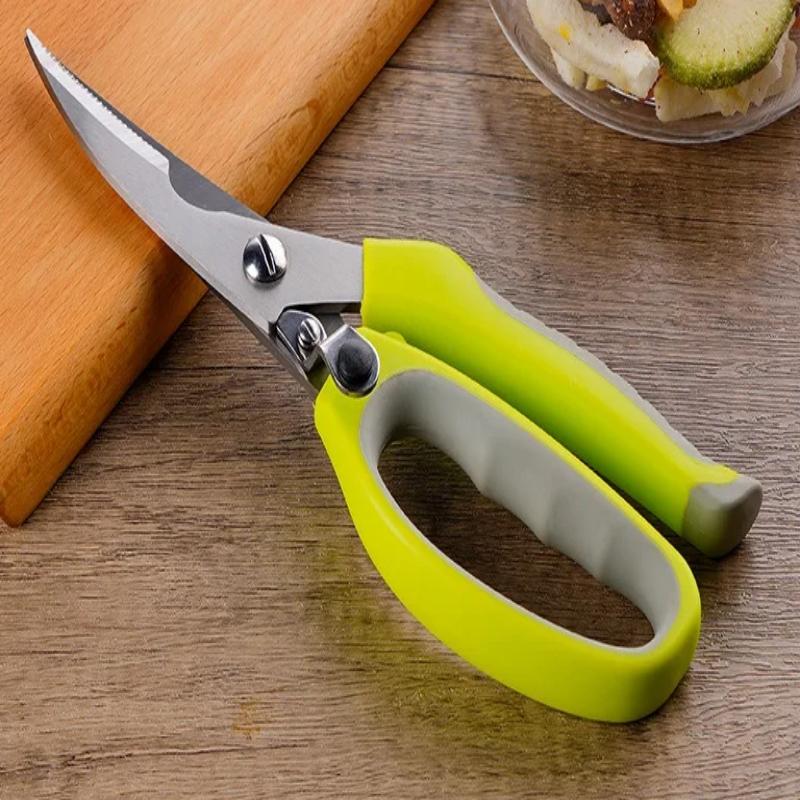 8-in-1-Multifunktionsschere für Hühnerknochen, Klinge aus rostfreiem Stahl, Griff aus PP und TPR, Küchenscherenwerkzeug für zu Hause