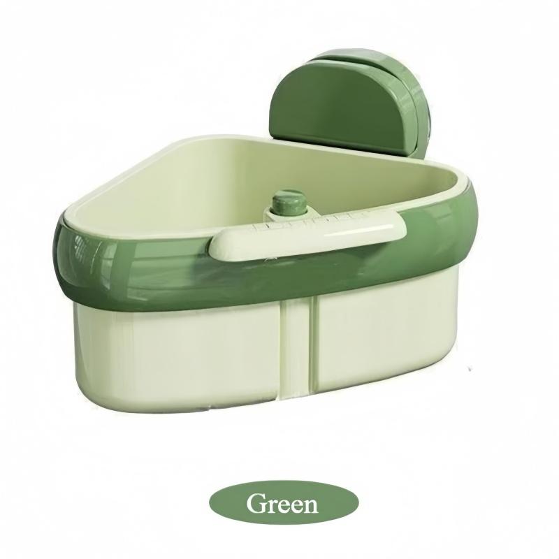 Kitchen Sink Corner Drain Storage Basket, Suction Cup Suction, Can Filter Soup Residue and Vegetable Leaf Residue зелёный