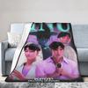 Jinu Huntrix Saja Boys K-Pop Demon Hunters Blanket Autumn Soft Throw Blanket for Girl Living Room Print Bedspread Sofa Bed Cover