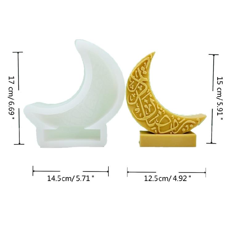 Eid Candle Molds, Moon Shaped Candle Molds for Holiday Decorations Holiday