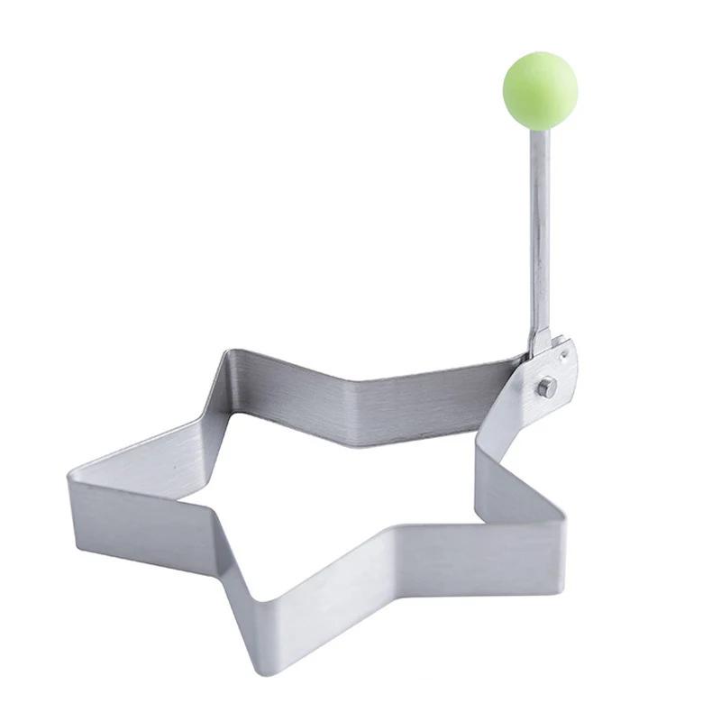 

New Stainless Steel Fried Egg Mold Heart Pancake Maker Breakfast Baking Omelette Rings Cooking Tools Kitchen Accessories Gadget зірка