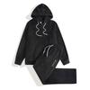 Men's Color Hooded Pullover Sweatshirt With Letter Printed Pants Set