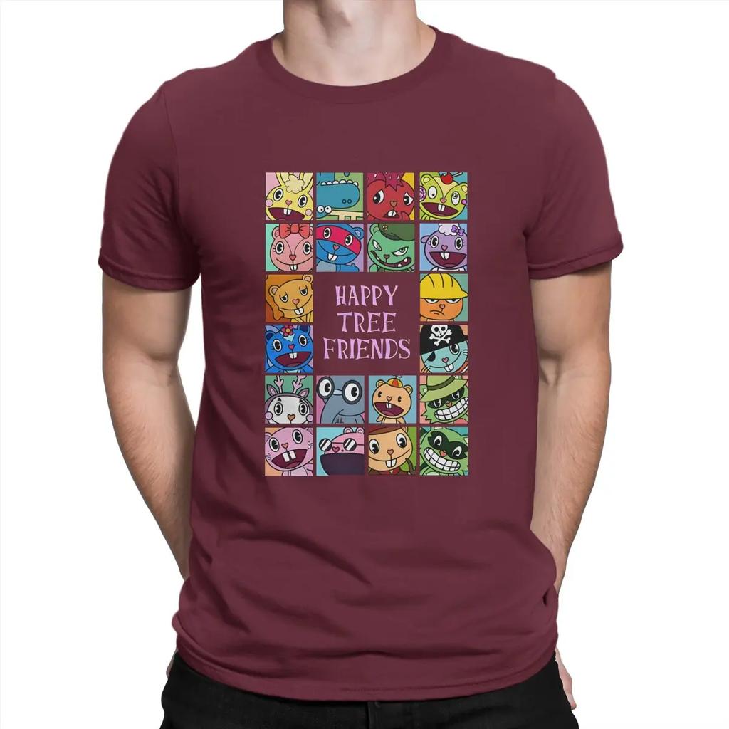 Happy Tree Friends Creative TShirt for Poster Round Neck Basic T Shirt Hip Hop Birthday Gifts Tops Unisex