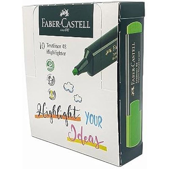 Marqueur fluorescent - Faber-Castell - Textliner 48 - Pointe biseautée - Largeur de trait 1-5mm - Vert