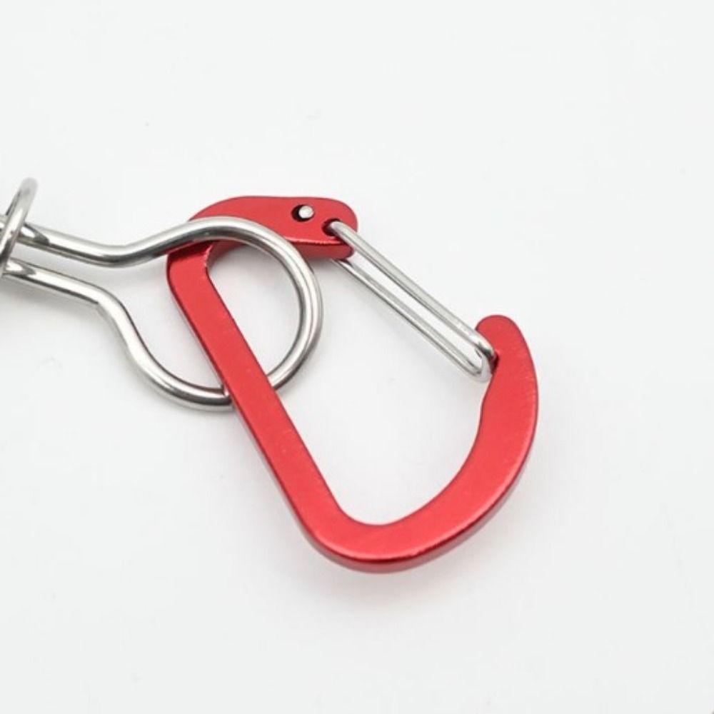 6Pcs Stainless Steel Outdoor Camping Deck Nail Aluminum Zinc Zinc Alloy Fixed Tent Rope Buckle Tent Tie Down