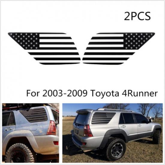 Pair American Flag Car Window Decal Vinyl Sticker For 2003-2009 Toyota 4Runner