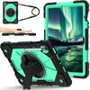 Kids Armor Case For Samsung Galaxy Tab S10 Lite S10 FE X520 X526B Tablet Stand Safe Silicone+PC Shoulder Strap Protection Cover