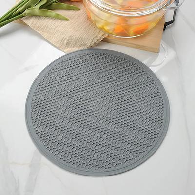 Grande tapete de silicone resistente ao calor, jogo americano, colmeia, antiderrapante, porta-panelas, tapete de mesa, tapete redondo para copos, acessórios de cozinha