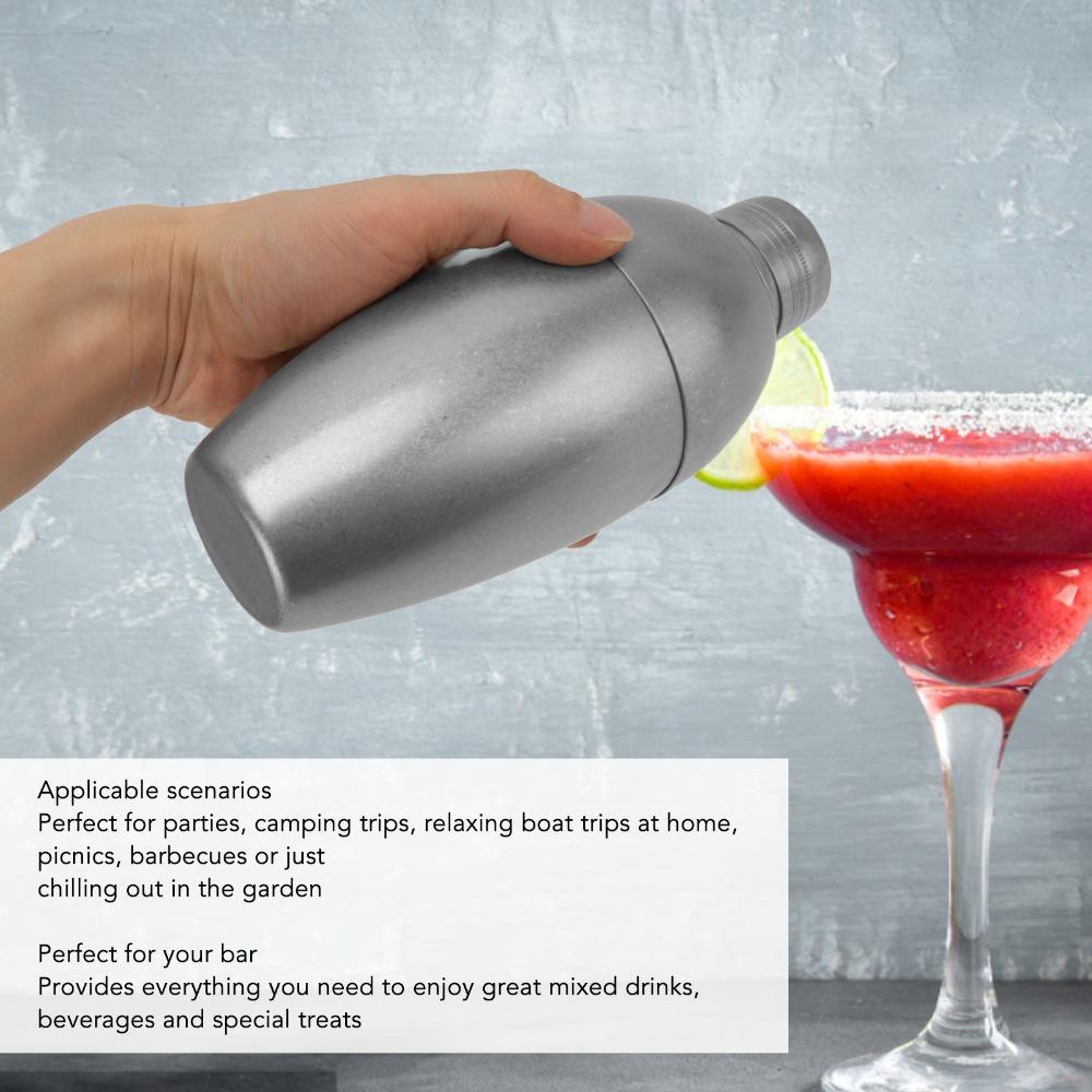 American Style Drink Shaker Frosted Satin Finish Bar Shaker Durable Bartending Mixer Bar