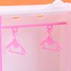 Plastic Doll Closet Double-deck Doll Furniture Fashion Dollhouse Wardrobe  DIY Toy