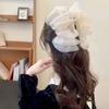 Pinza per Capelli da Donna Decorazione in Tessuto Multistrato Colore Solido Artiglio Forte Antiscivolo Decorazione Capelli Organizzazione Strumento per Acconciatura da Donna
