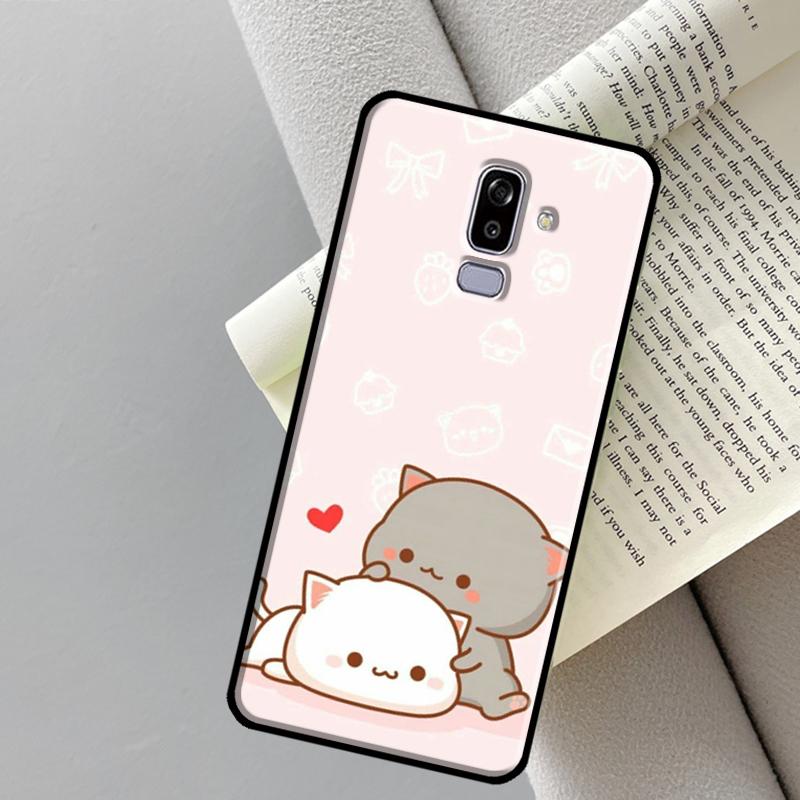 Cute Kawaii Cat Case For Samsung Galaxy J4 J6 Plus A6 A7 A8 A9 J8 2018 A3 A5 J1 2016 J3 J5 J7 2017 Cover
