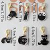 6 Pcs/Set Zinc Based Alloy & Iron Based Alloy Knitting Stitch Markers Black Cat Animal Crochet Latch For Diy Craft Tool