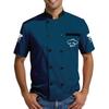 Chef Hat  Print - Men's Casual Short Sleeve Chef Dress