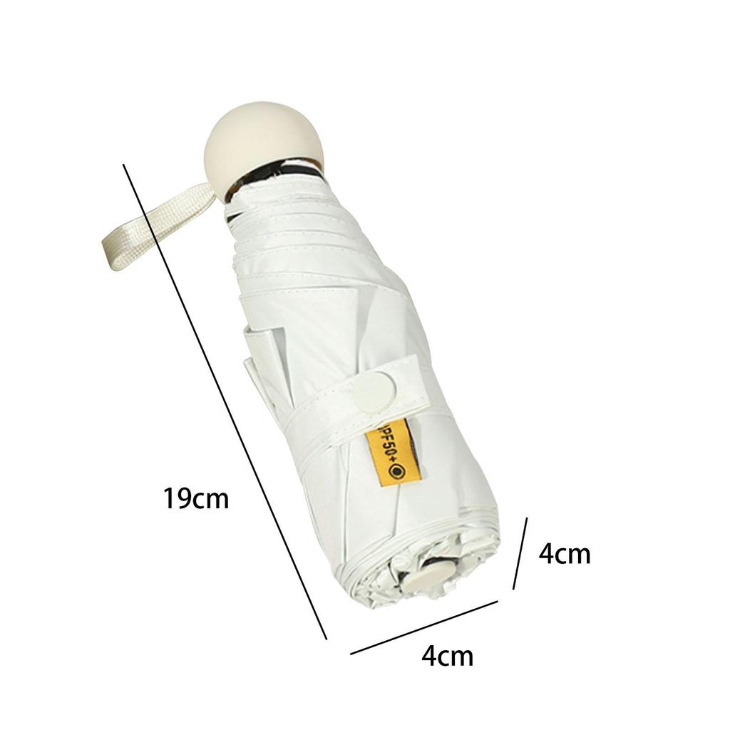 Folding Umbrella Strong Sun Protection with Black Coating Small Sun Umbrella