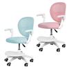 Silla Ergonómica de Estudio para Niños con Reposapiés Ajustable y Reposabrazos abatibles, Malla para Ordenador Infantil Oficina, Giratoria 360 grados para Habitación de Casa Dormitorio Sala de Estudio