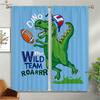 Set Of 2 Cartoon Animal Dinosaur Print Curtains Polyester Bedroom Kitchen Living Room Kids Curtain For Sitting Made Machine Washable