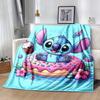 1pc Cute Stitch Printing Blanket - Soft, All-Season Throw for Living Room, Bedroom,Personalized Gift with Adorable Cartoon Design