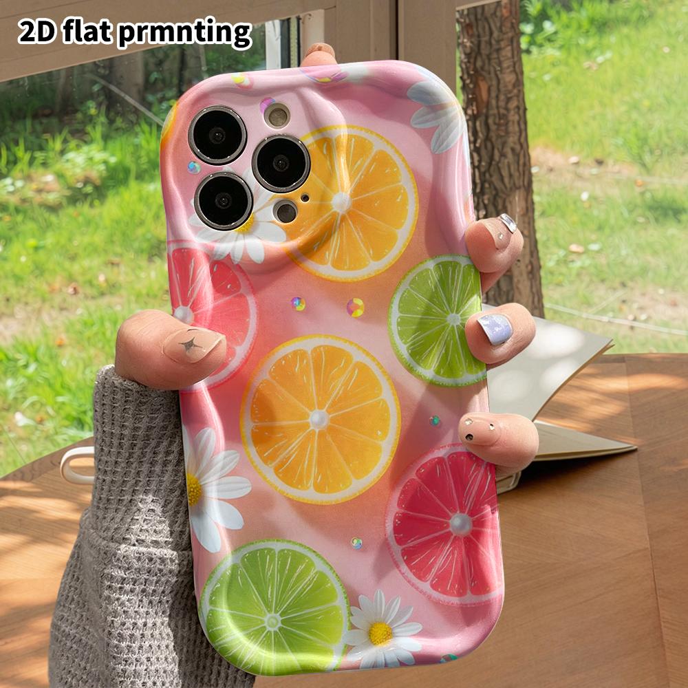 Phone Case: 2D Flat, Suitable for iPhone 18 17 16 15 14 13 12 Pro Protective Case, Phone Decoration, Fruit Slices, Perfect Christmas and Halloween Hol