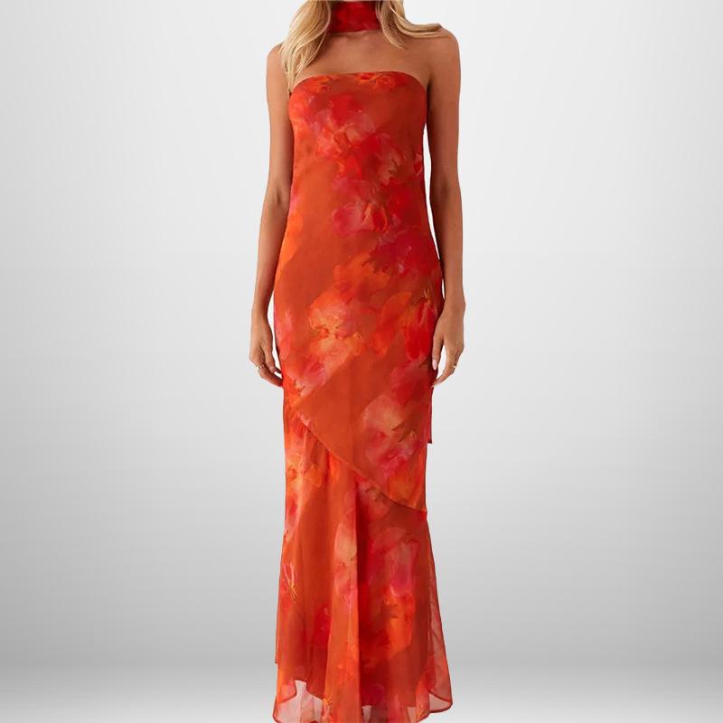 Latest Spring Women's Clothing Elegant Temperament Personality Fashionable Long Casual Printed Gown