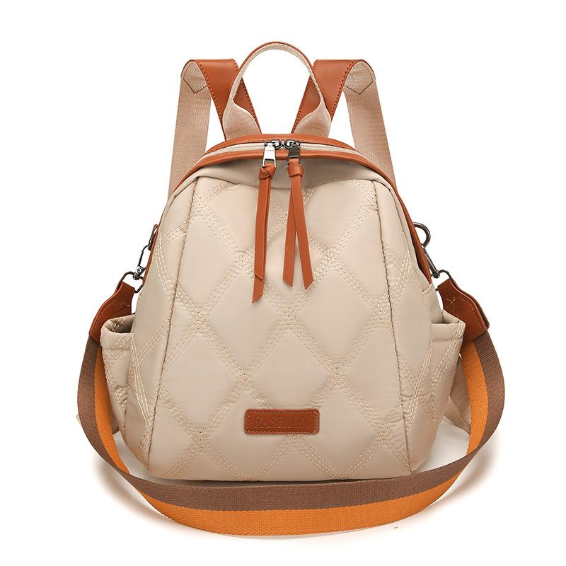 

Нишевый рюкзак с вышивкой, Рюкзак для поездок на работу, и Женский дорожный школьный рюкзак бежевый