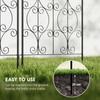 Set of 2 Metal Garden Trellis, Decorative Trellis Panels for Climbing Outdoor Plants, Vegetables, Vines, Flowers, 150 x 50 cm, Scrollwork Design