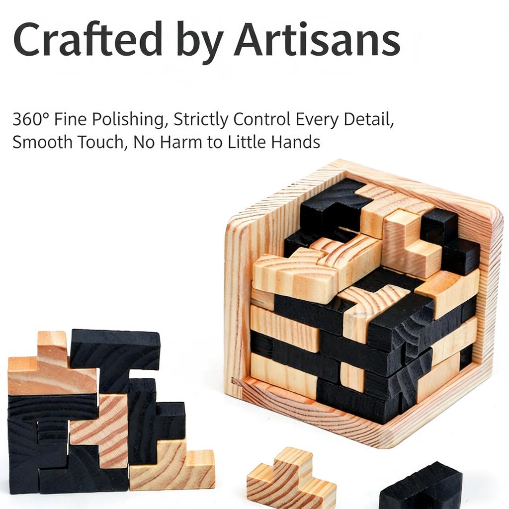 Classic Wooden Kong Ming Lock Luban Lock 54T Puzzle Toy Brain Teaser for Adults Office Stress Relief Leisure Game Intellectual Toy MX9002