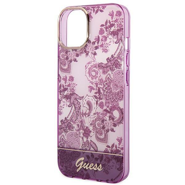 Etui do iPhone 14 Plus Guess Hardcase Porcelain Fuksja